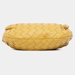 مملوكة مسبقًا Bottega Veneta Yellow Mini Nappa Intrecciato Jodie