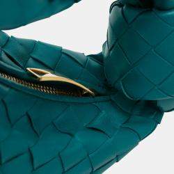 Pre Owned Bottega Veneta Blue Mini Nappa Intrecciato Jodie