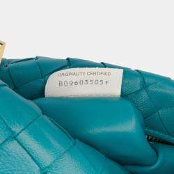 Pre Owned Bottega Veneta Blue Mini Nappa Intrecciato Jodie