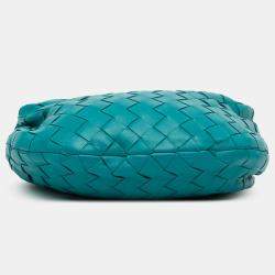 Pre Owned Bottega Veneta Blue Mini Nappa Intrecciato Jodie