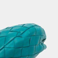 Pre Owned Bottega Veneta Blue Mini Nappa Intrecciato Jodie