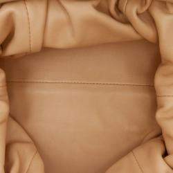 Pre Owned حقيبة بوتيغا فينيتا الصغيرة جلد خروف بيج بني كروس بودي