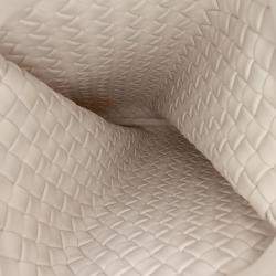 Pre Owned Bottega Veneta White Lambskin Padded Intreccio Crisscross Clutch