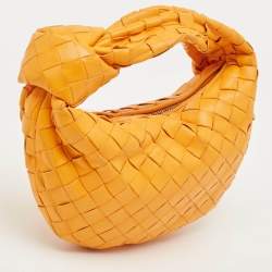 Pre Owned حقيبة هوبو بوتيغا فينيتا ميني جودي جلد إنتريتشياتو زهري داكن