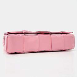 Pre Owned Bottega Veneta Pink Leather Cassette Belt Bag