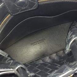 Pre Owned Bottega Veneta Black Leather Andiamo Small