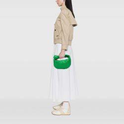 Pre Owned Bottega Veneta Green Mini Nappa Intrecciato Jodie