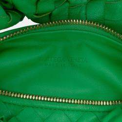 Pre Owned Bottega Veneta Green Mini Nappa Intrecciato Jodie