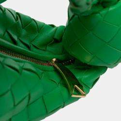 Pre Owned Bottega Veneta Green Mini Nappa Intrecciato Jodie