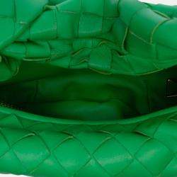 Pre Owned Bottega Veneta Green Mini Nappa Intrecciato Jodie