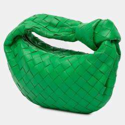 Pre Owned Bottega Veneta Green Mini Nappa Intrecciato Jodie