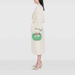 Pre Owned Bottega Veneta Green Mini Nappa Intrecciato Jodie