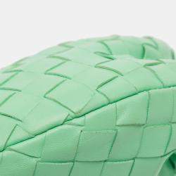 Pre Owned Bottega Veneta Green Mini Nappa Intrecciato Jodie
