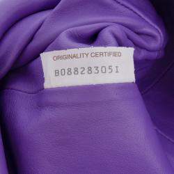 Pre Owned Bottega Veneta Purple Lambskin The Mini Pouch Crossbody