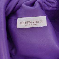 Pre Owned Bottega Veneta Purple Lambskin The Mini Pouch Crossbody