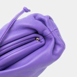 Pre Owned Bottega Veneta Purple Lambskin The Mini Pouch Crossbody