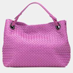 مملوكة مسبقًا Bottega Veneta Purple Medium Nappa Intrecciato Garda Tote