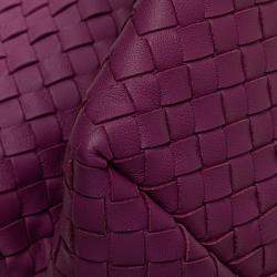 مملوكة مسبقًا Bottega Veneta Purple Medium Nappa Intrecciato Garda Tote