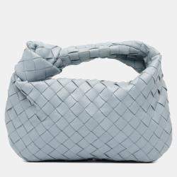 Pre Owned Bottega Veneta Blue Mini Nappa Intrecciato Jodie