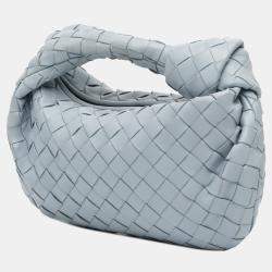 Pre Owned Bottega Veneta Blue Mini Nappa Intrecciato Jodie