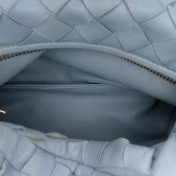 Pre Owned Bottega Veneta Blue Mini Nappa Intrecciato Jodie