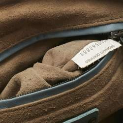 Pre Owned Bottega Veneta Light Blue Intrecciato Leather Nodini Crossbody Bag
