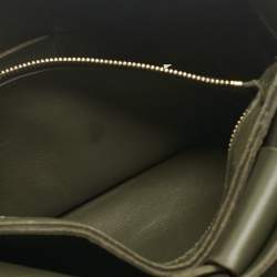 Pre Owned Bottega Veneta Dark Green Intrecciato Leather Cassette Shoulder Bag