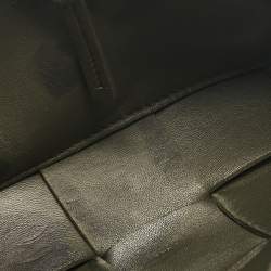 Pre Owned Bottega Veneta Dark Green Intrecciato Leather Cassette Shoulder Bag