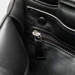 Pre Owned Bottega Veneta Black Nappa Intrecciato Padded Chain Cassette Satchel