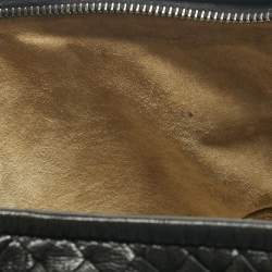 Pre Owned Bottega Veneta Black Intrecciato Twist Leather Veneta Hobo
