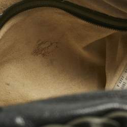 Pre Owned Bottega Veneta Black Intrecciato Twist Leather Veneta Hobo