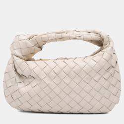 Pre Owned Bottega Veneta White Mini Nappa Intrecciato Jodie
