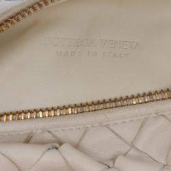 Pre Owned Bottega Veneta White Mini Nappa Intrecciato Jodie