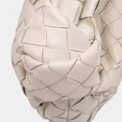 Pre Owned Bottega Veneta White Mini Nappa Intrecciato Jodie