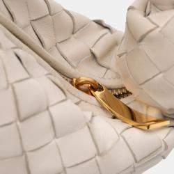 Pre Owned Bottega Veneta White Mini Nappa Intrecciato Jodie