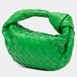 Pre Owned Bottega Veneta Green Mini Nappa Intrecciato Jodie