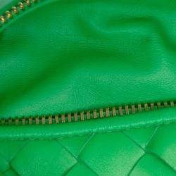 Pre Owned Bottega Veneta Green Mini Nappa Intrecciato Jodie