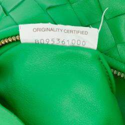 Pre Owned Bottega Veneta Green Mini Nappa Intrecciato Jodie