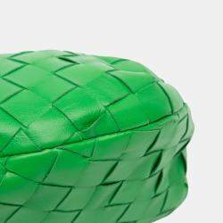 Pre Owned Bottega Veneta Green Mini Nappa Intrecciato Jodie