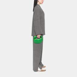 Pre Owned Bottega Veneta Green Mini Nappa Intrecciato Jodie