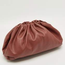 Pre Owned Bottega Veneta Brown Leather Classic The Pouch Clutch