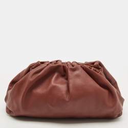 Pre Owned Bottega Veneta Brown Leather Classic The Pouch Clutch