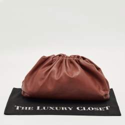 Pre Owned Bottega Veneta Brown Leather Classic The Pouch Clutch