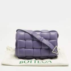 Pre Owned Bottega Veneta Lilac Leather Cassette Padded Shoulder Bag