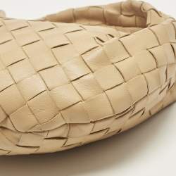 Pre Owned Bottega Veneta Cream Intrecciato Leather Mini BV Jodie Hobo