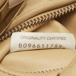 Pre Owned Bottega Veneta Cream Intrecciato Leather Mini BV Jodie Hobo