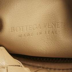 Pre Owned Bottega Veneta Cream Intrecciato Leather Mini BV Jodie Hobo