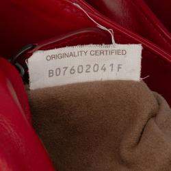 Pre Owned Bottega Veneta Red Mini Nappa Intrecciato Roma Satchel