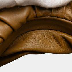Pre Owned Bottega Veneta Brown Lambskin Chain Pouch