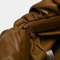 Pre Owned Bottega Veneta Brown Lambskin Chain Pouch